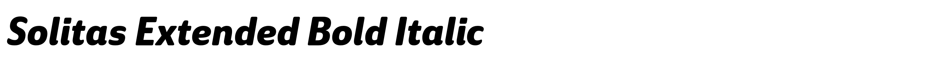 Solitas Extended Bold Italic